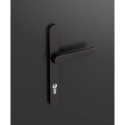 poignée plate de la porte d'entrée (pour volet) brune