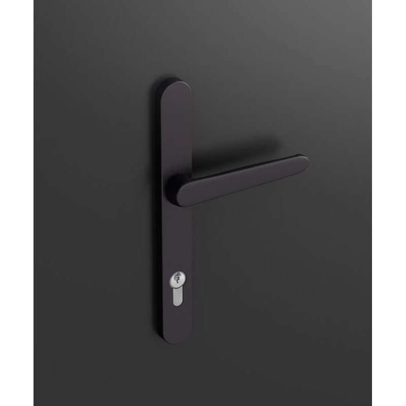 poignée plate de la porte d'entrée (pour volet) brune
