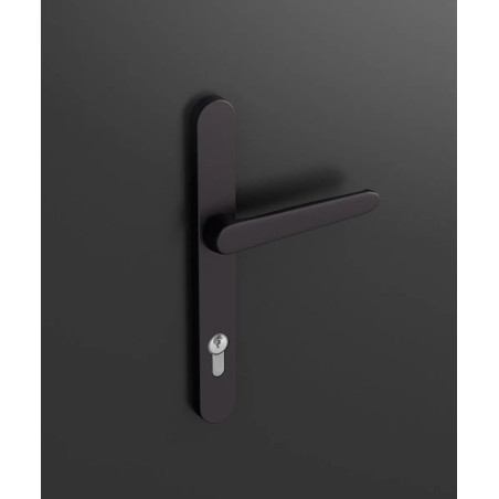 poignée plate de la porte d'entrée (pour volet) brune