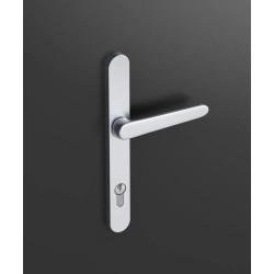 poignée plate de la porte d'entrée (pour volet) argente