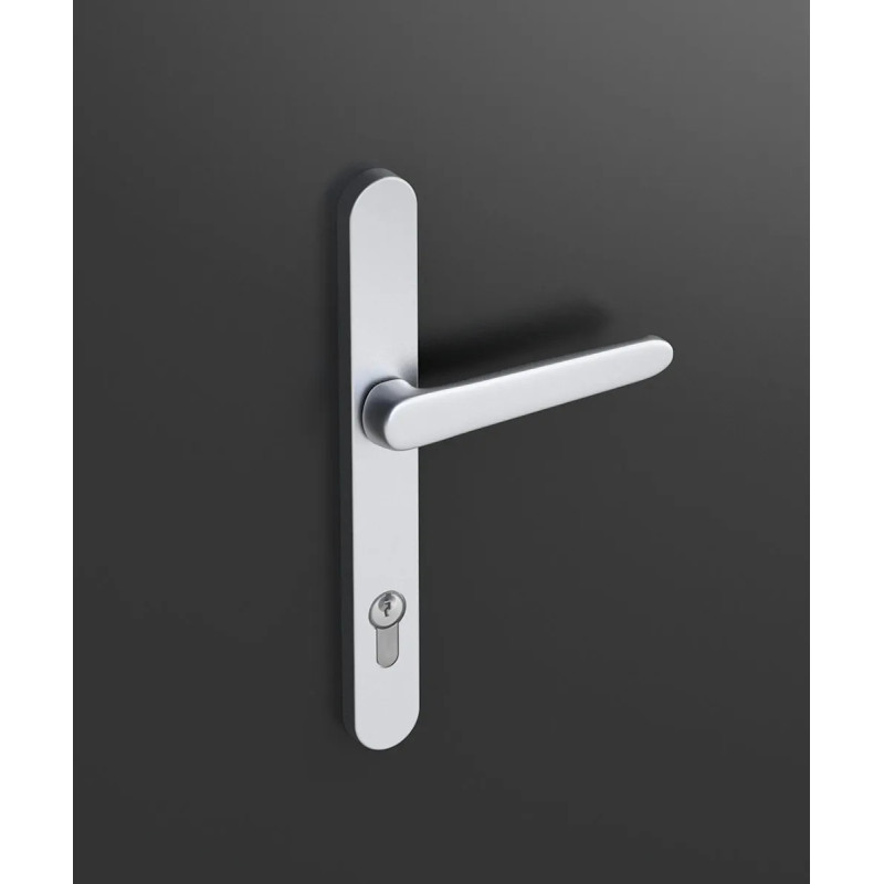 poignée plate de la porte d'entrée (pour volet) argente